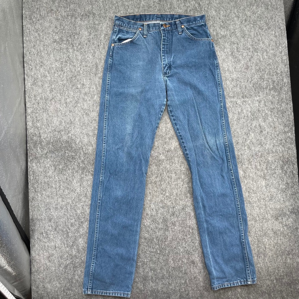 Wrangler Jeans Mens 32x36 Blue Denim Original Fit Western Cowboy Cut  13MWZ